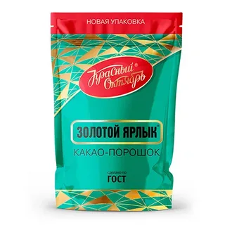 Какао-порошок Красный Октябрь Золотой ярлык, 90 гр.