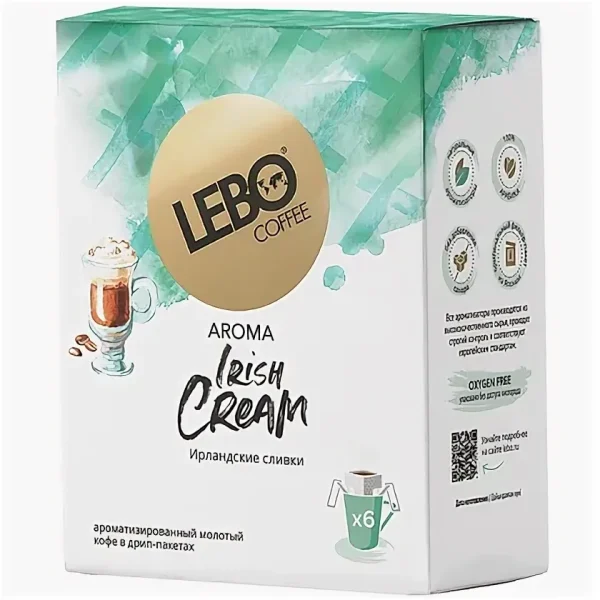 Кофе Lebo Irish Cream молотый в дрип-пакете 6п.*10,5г.