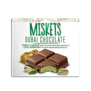 Шоколад Miskets дубайский с фисташковой начинкой и кадаифом 100 гр. 100 гр
