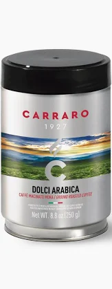 Кофе Carraro Dolci Arabica 100% арабика, молотый 250 гр. ж/б.