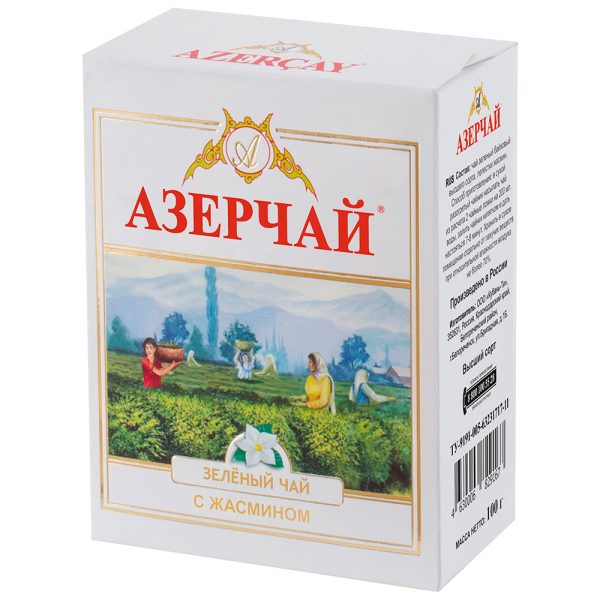 Чай Азерчай зелёный с жасмином, 100 гр