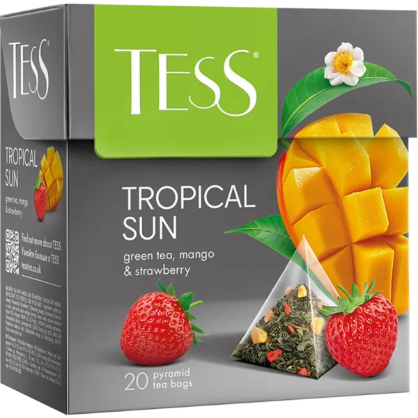 Чай  Tess Tropical Sun, зеленый 20 пирам.